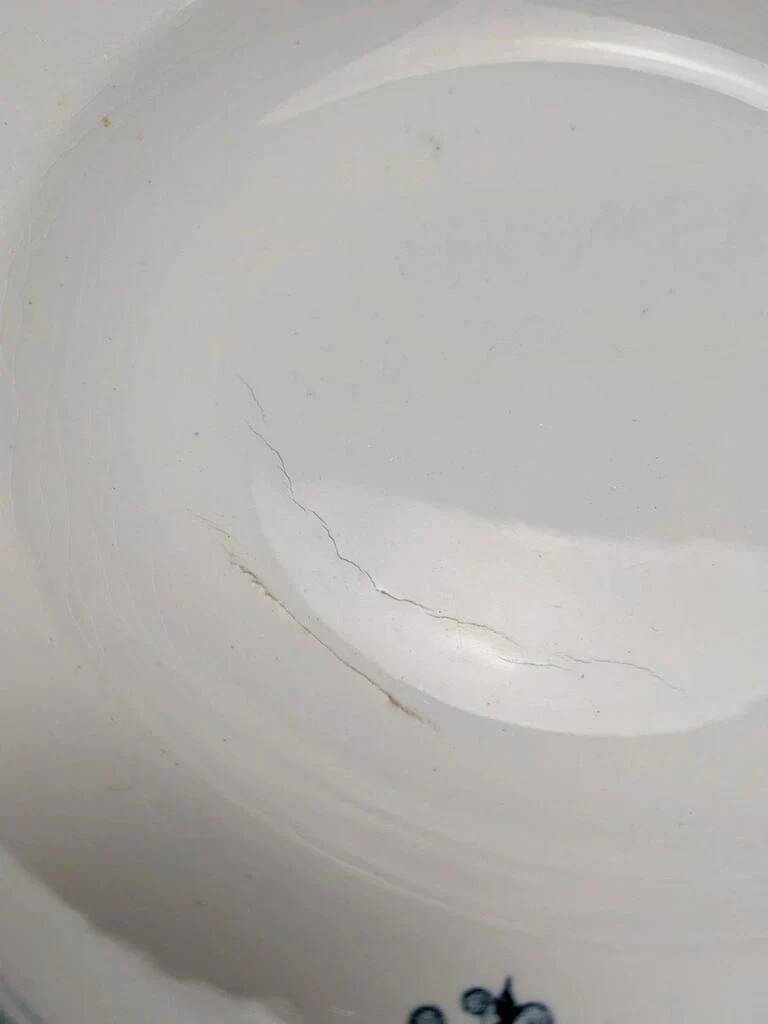 Set of 9 deep plates Terre de Fer St Amand model Andrinople