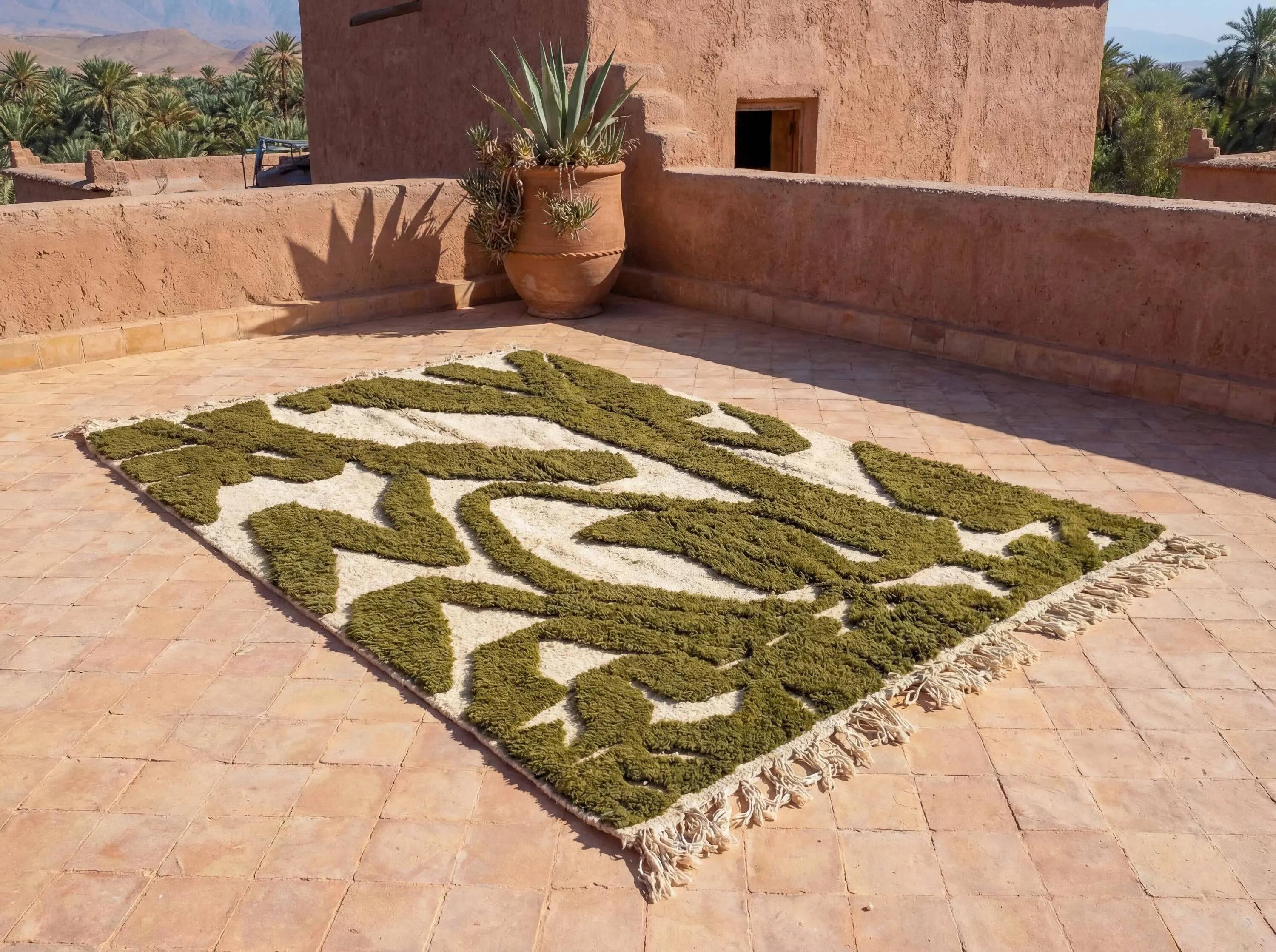 Berber carpet in pure wool 3 x 2 m