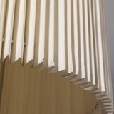 Vintage 1960s floor lamp in metal and pleated shade Italian design