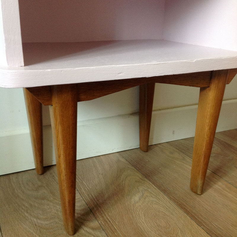 Pink vintage bedside table