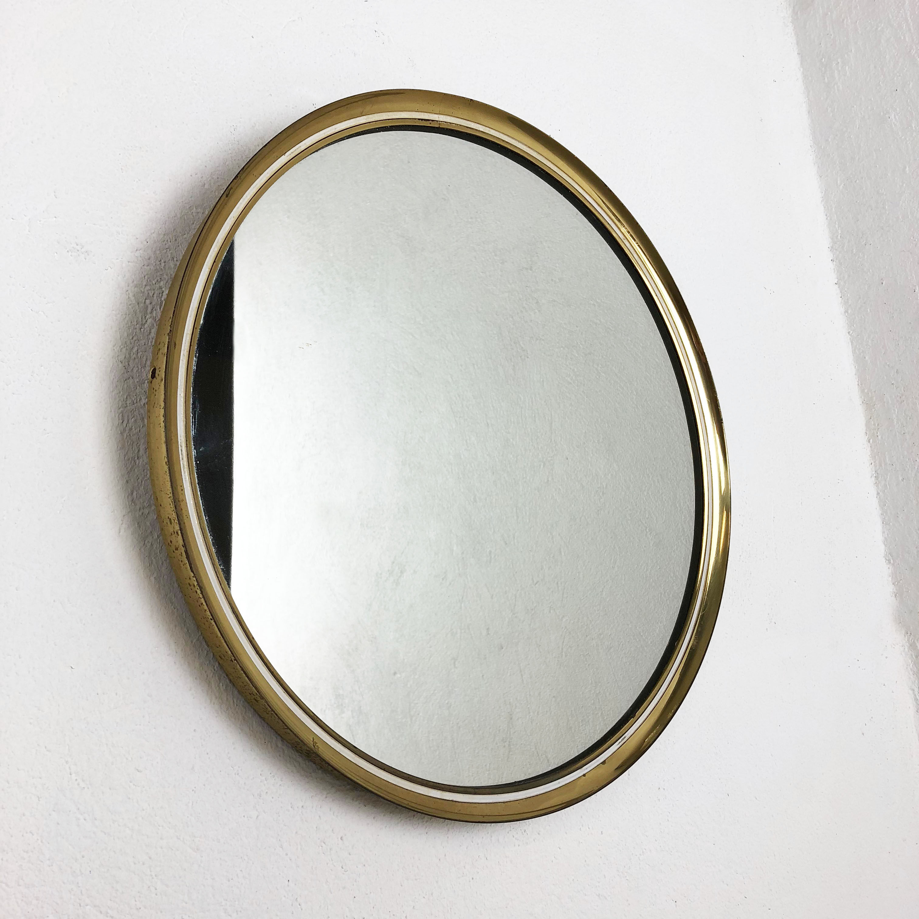 German modernist wall brass mirror Vereinigte Werkstätten München 1950s