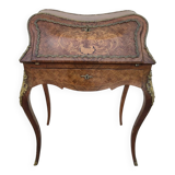 Louis XV style lady's desk in marquetry and bronze