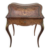 Louis XV style lady's desk in marquetry and bronze