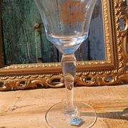 Grand verre de dégustation ancien blason doré – signé Jeanne Châtel