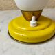 Bedside lamp vintage 60s tole enamelled opaline glass