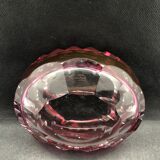 Val st Lambert ashtray in red crystal -sig