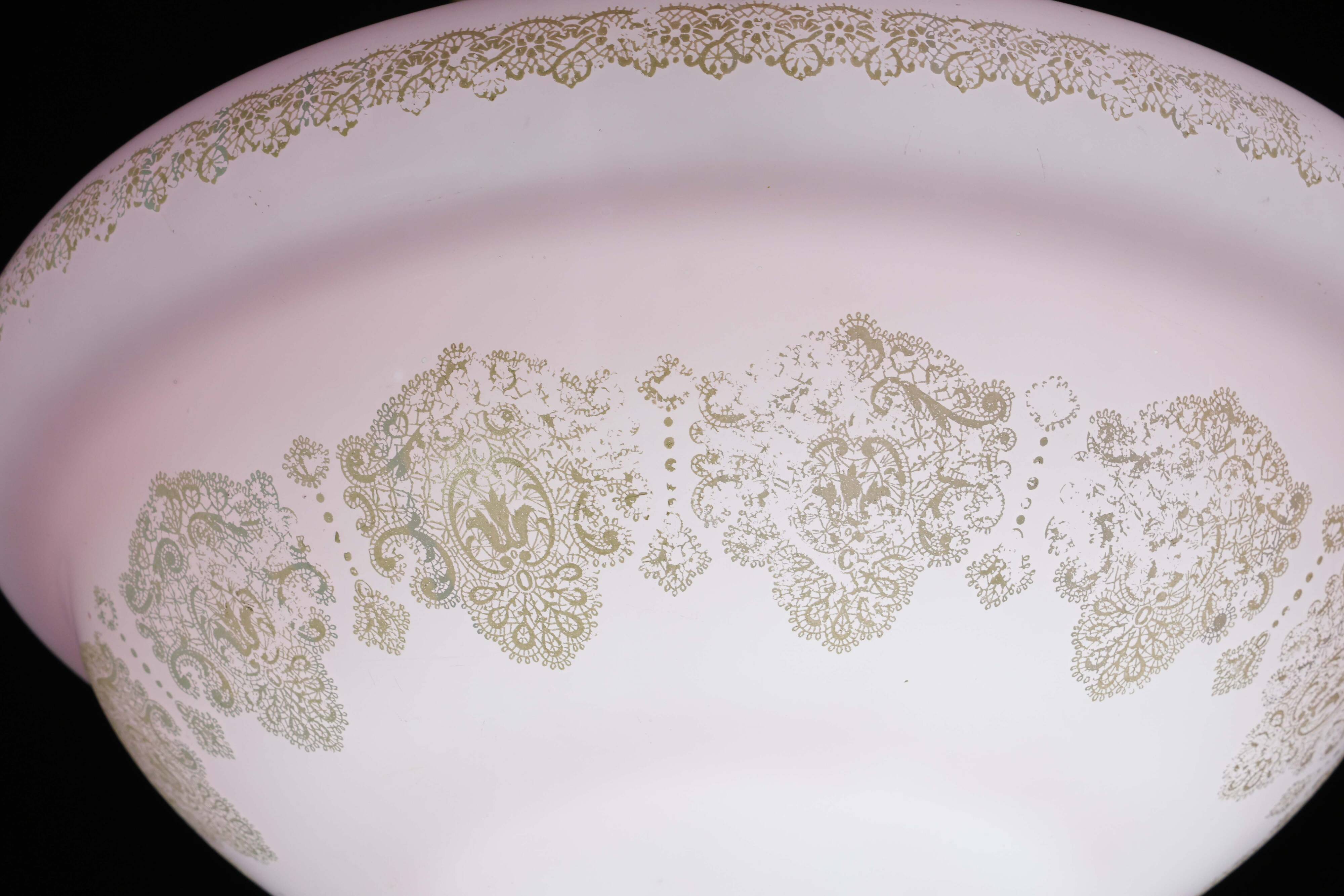 Italian Midcentury Pink Art Decò Vintage Glass Chandelier with decorations, 1950