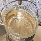 Planter/table centerpiece in gold and silver metal