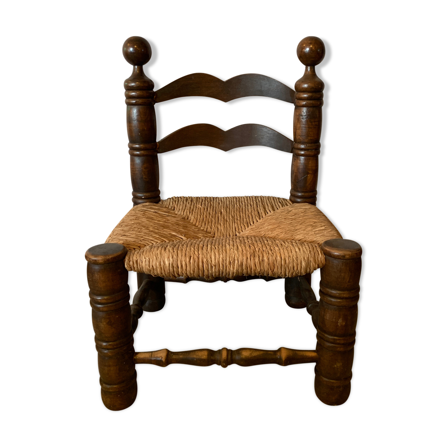 Vintage wooden chair turned, 1950s