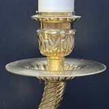 Appliques bronze 2 lumières style Louis XVI