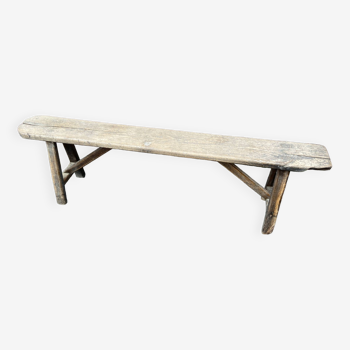 Petit Banc de ferme antique bois naturel industriel vintage loft déco bohême french