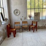 4 vintage Plywood chairs 80s