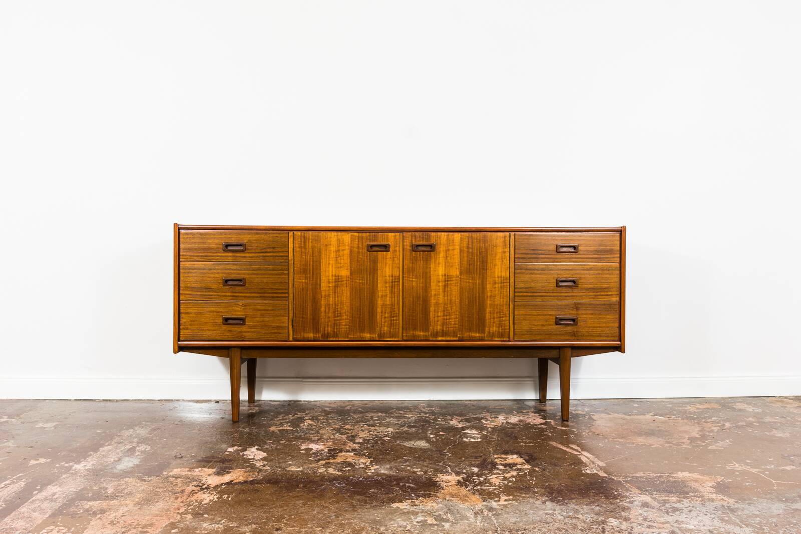 Vintage Walnut Sideboard By Bfm, 1960s, Poland