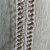 Old embroidered monogram linen sheet