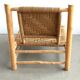 Low lounge chair in sisal rope and ash wood