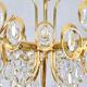 Mid century hollywood regency palwa gilt brass and crystal chandelier