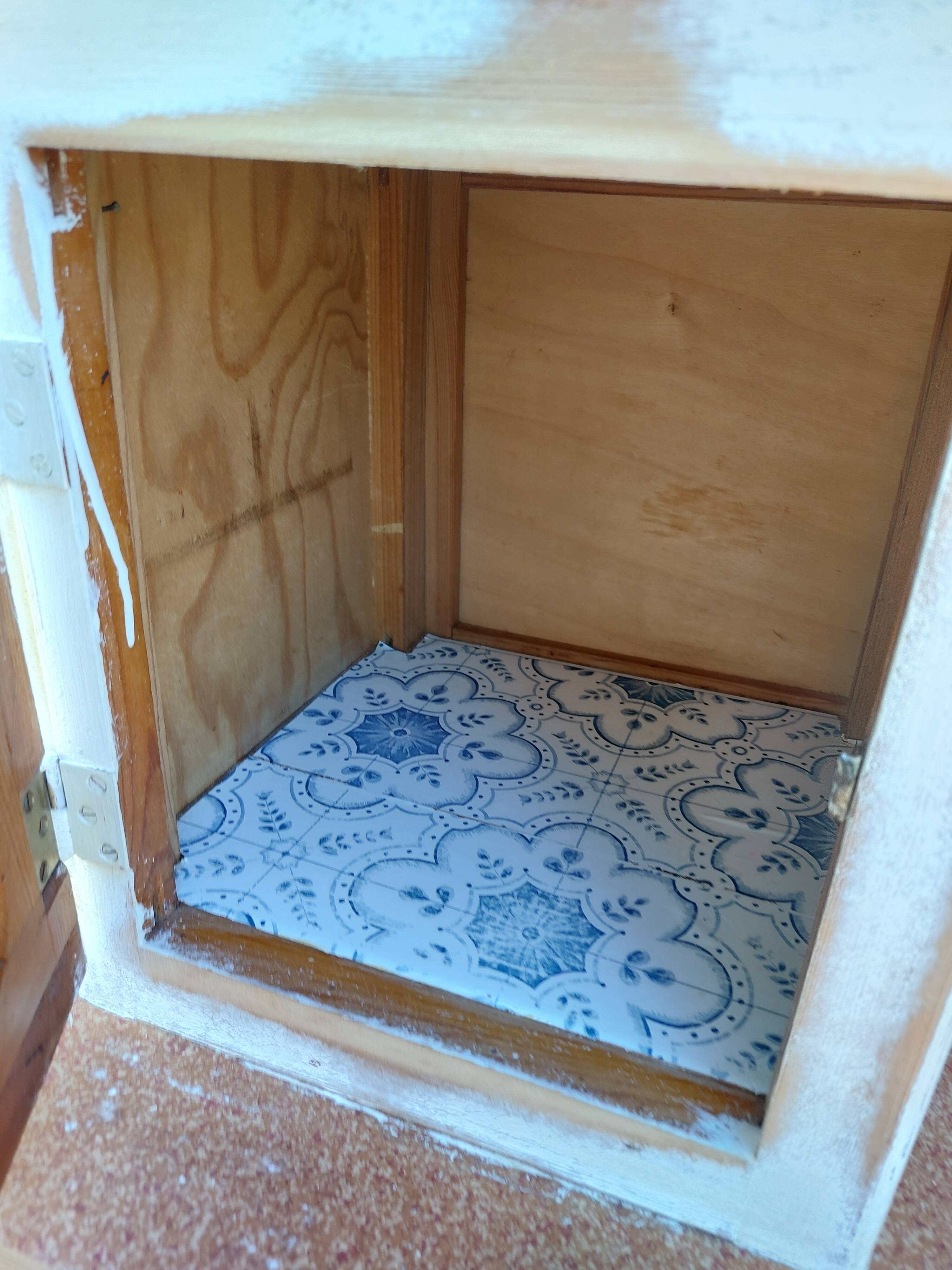 Mado chippy paint white sideboard