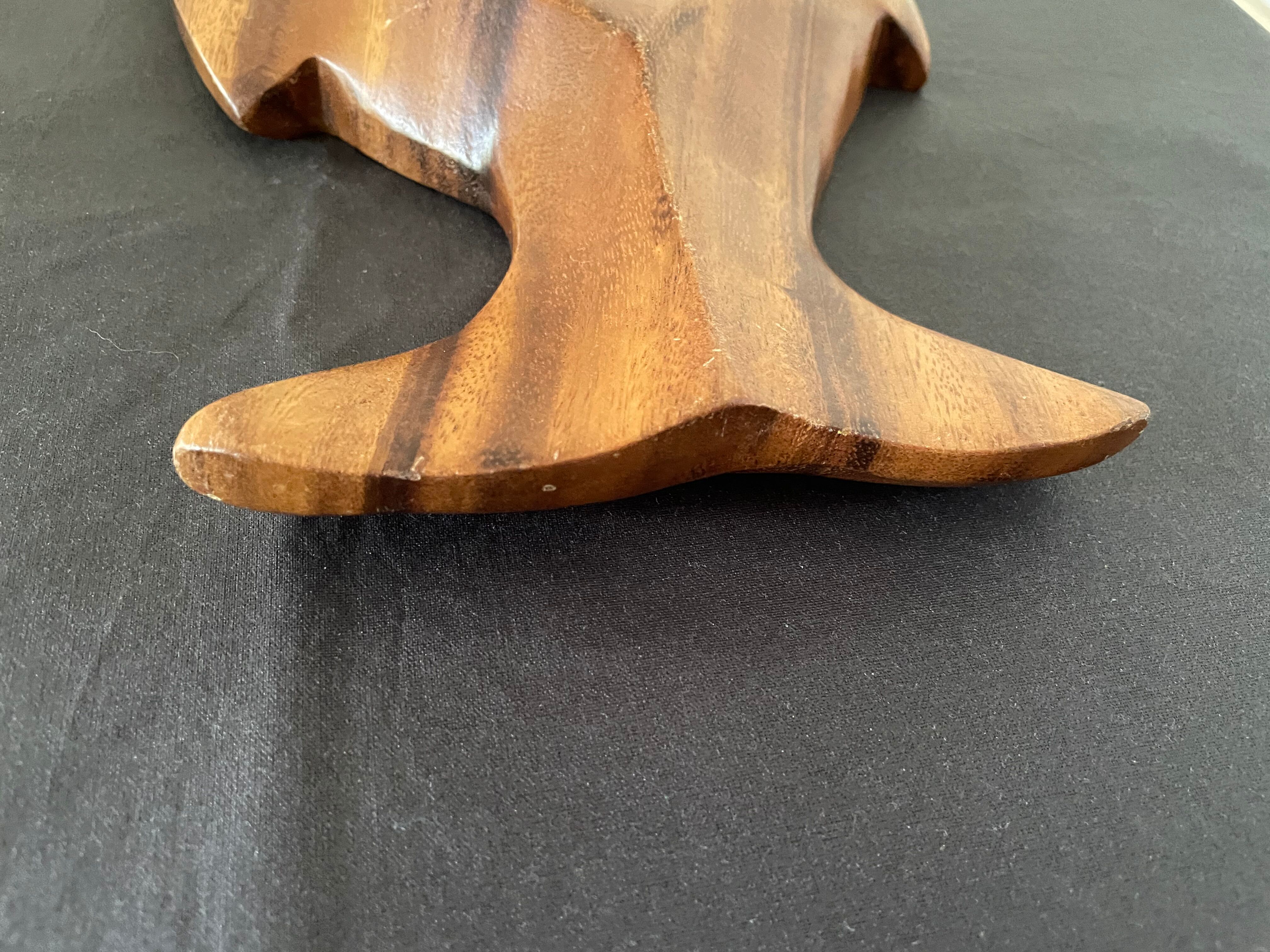 Wooden fish shaped dish