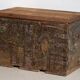 Antique olive green patinated chest (c.1920) #53