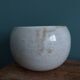 Signed glazed stoneware ball planter