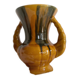 Vase with double ceramic handles