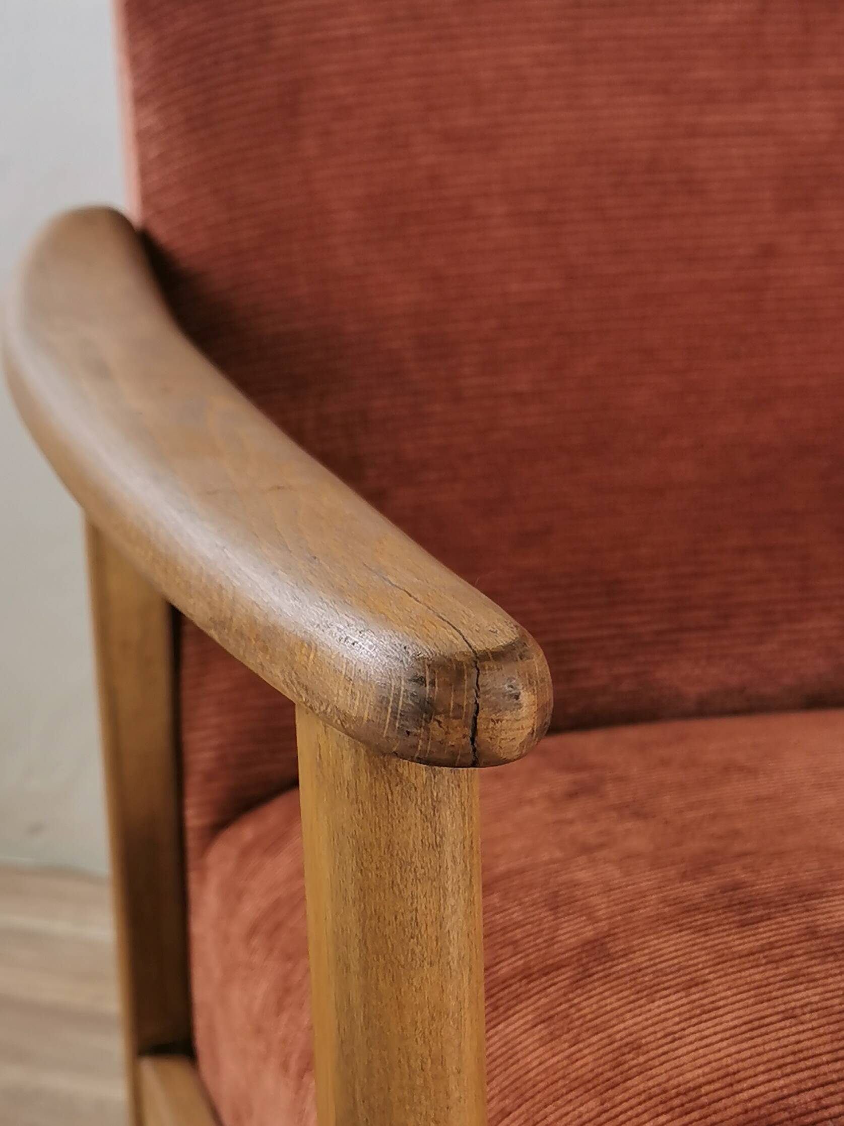 Vintage corduroy armchair