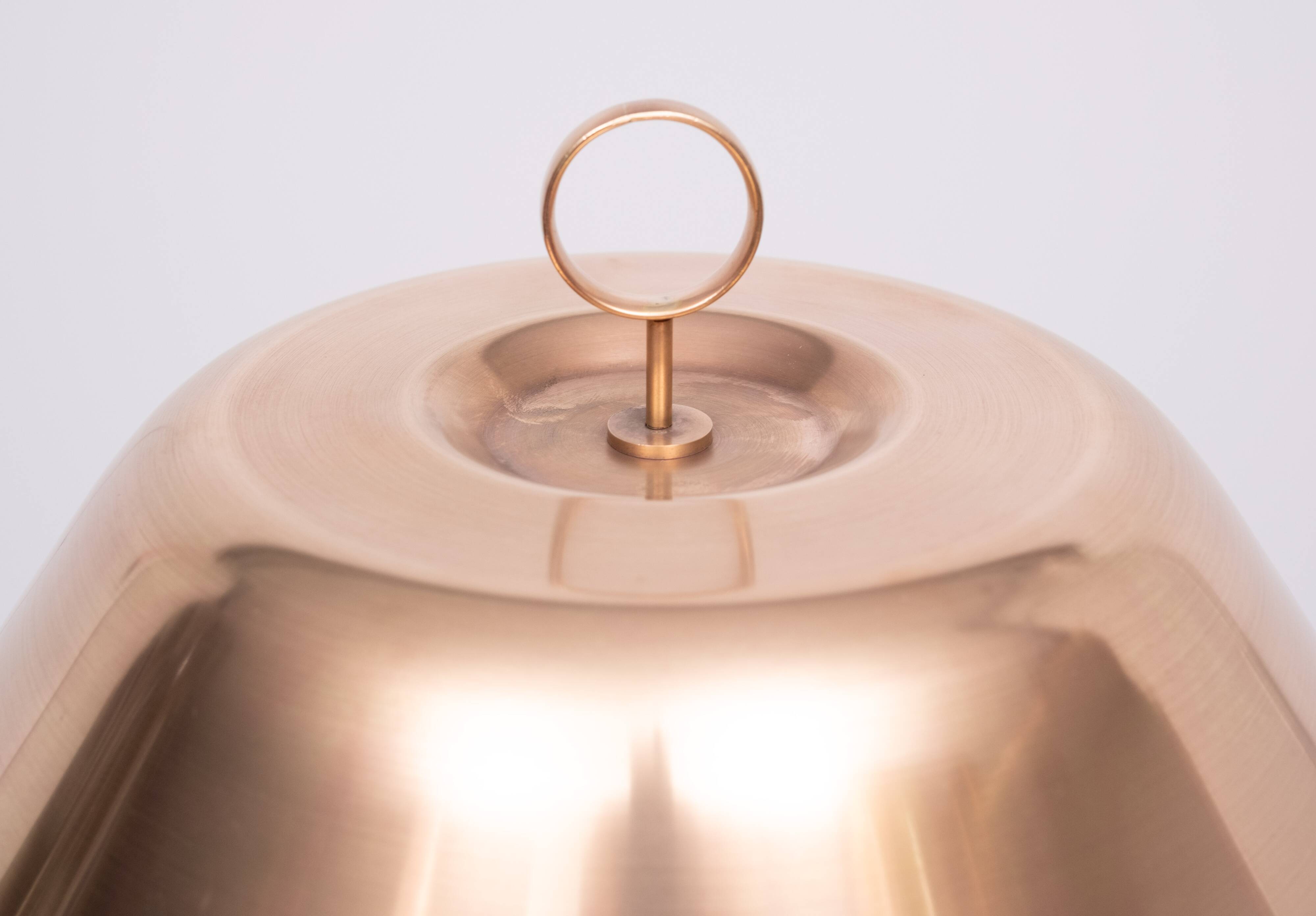 Falkenbergs Belysning Brass and Leather table lamp Sweden 1960s