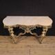 Console laquée et dorée italienne de style éclectique du 20e siècle