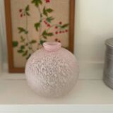Vase verre boule moucheté