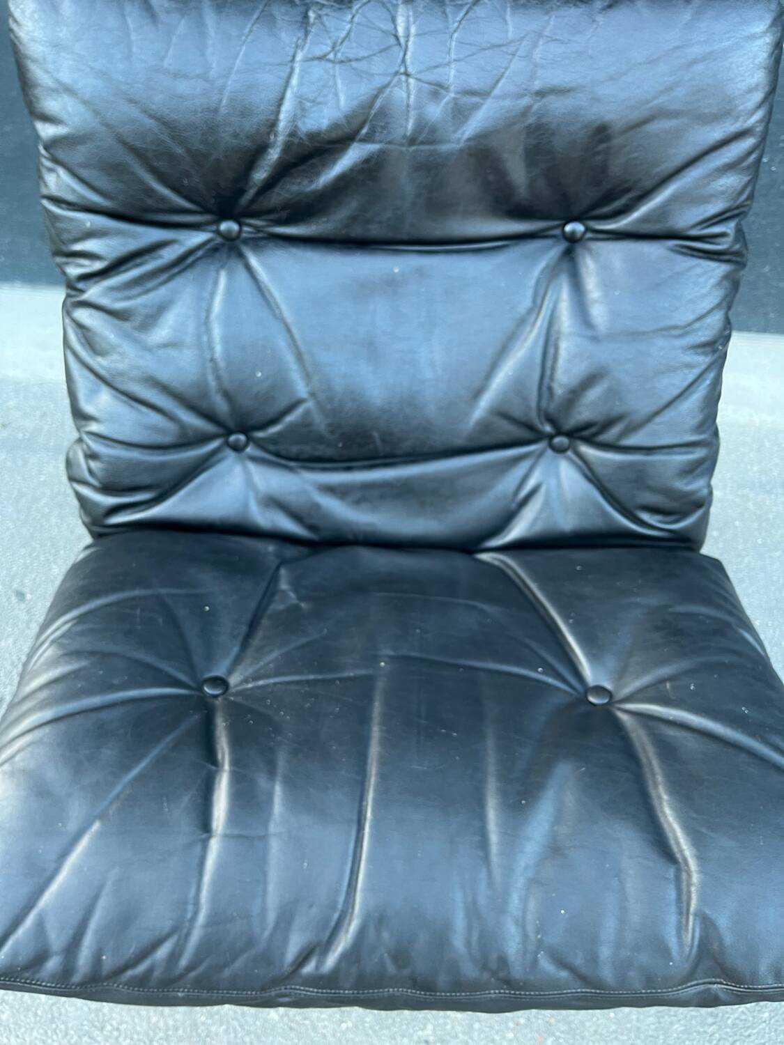 Siesta armchair wood leather year 60