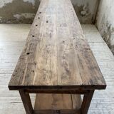 XL central island workbench oak