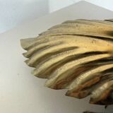 70s gold flower wall light