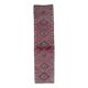Vintage neutral pink Turkish hand-knotted runner 83x332