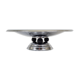 Cut with chrome brass fruit Art Deco Modernist Bauhaus