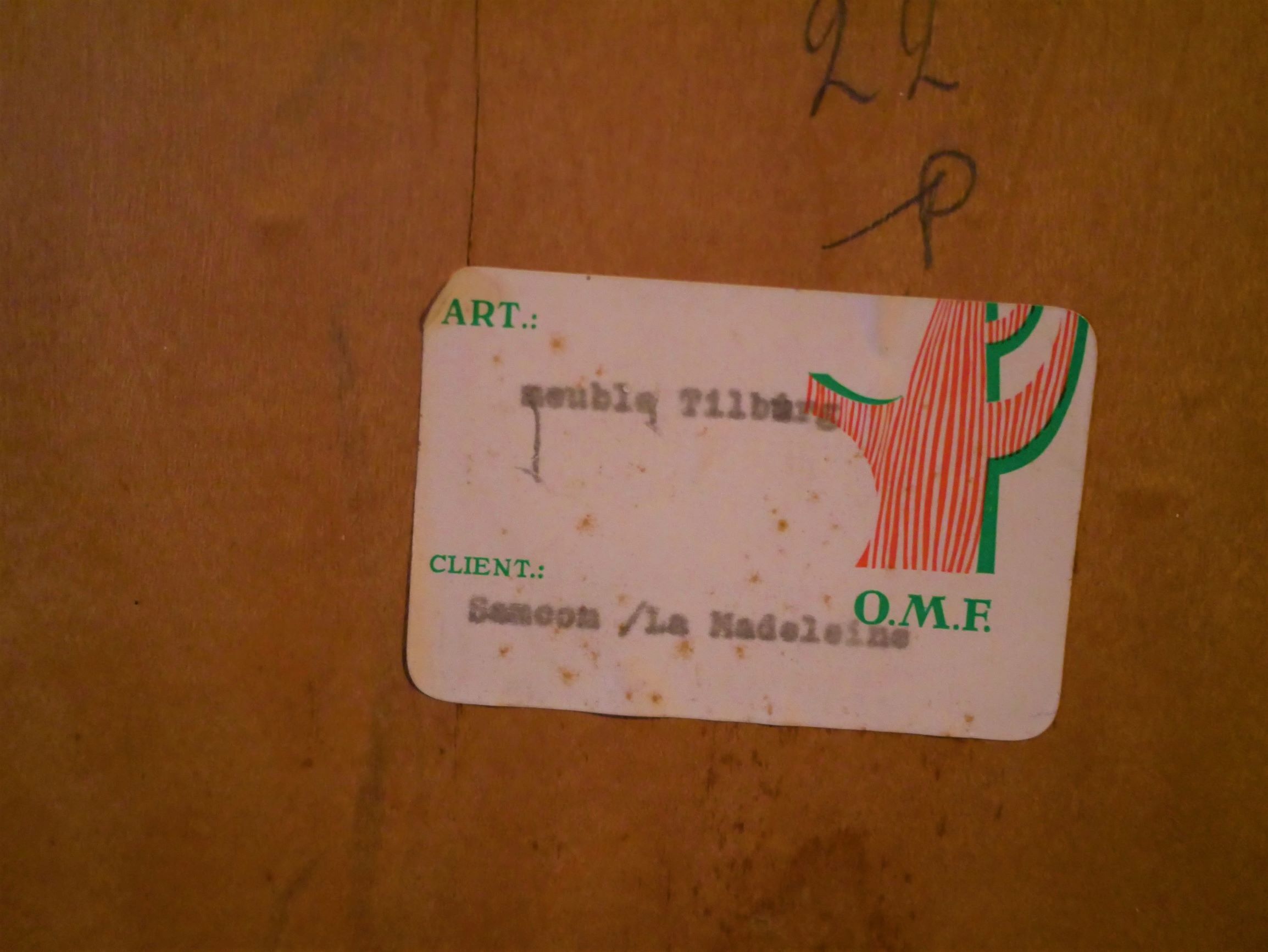 Scandinavian buffet teak model "Tilburg" by O.M.F Omer Meubel Fabriek to Samcom Lefèvre editions