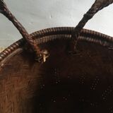 Ancient Japanese woven bamboo basket