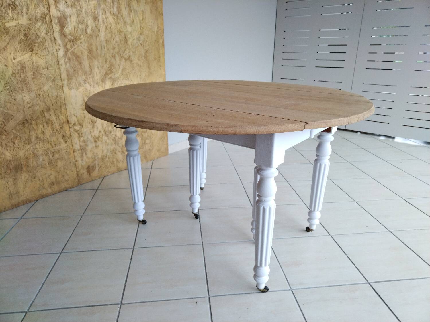 Renovated oak folding table