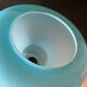 Suspension opaline bleu vintage