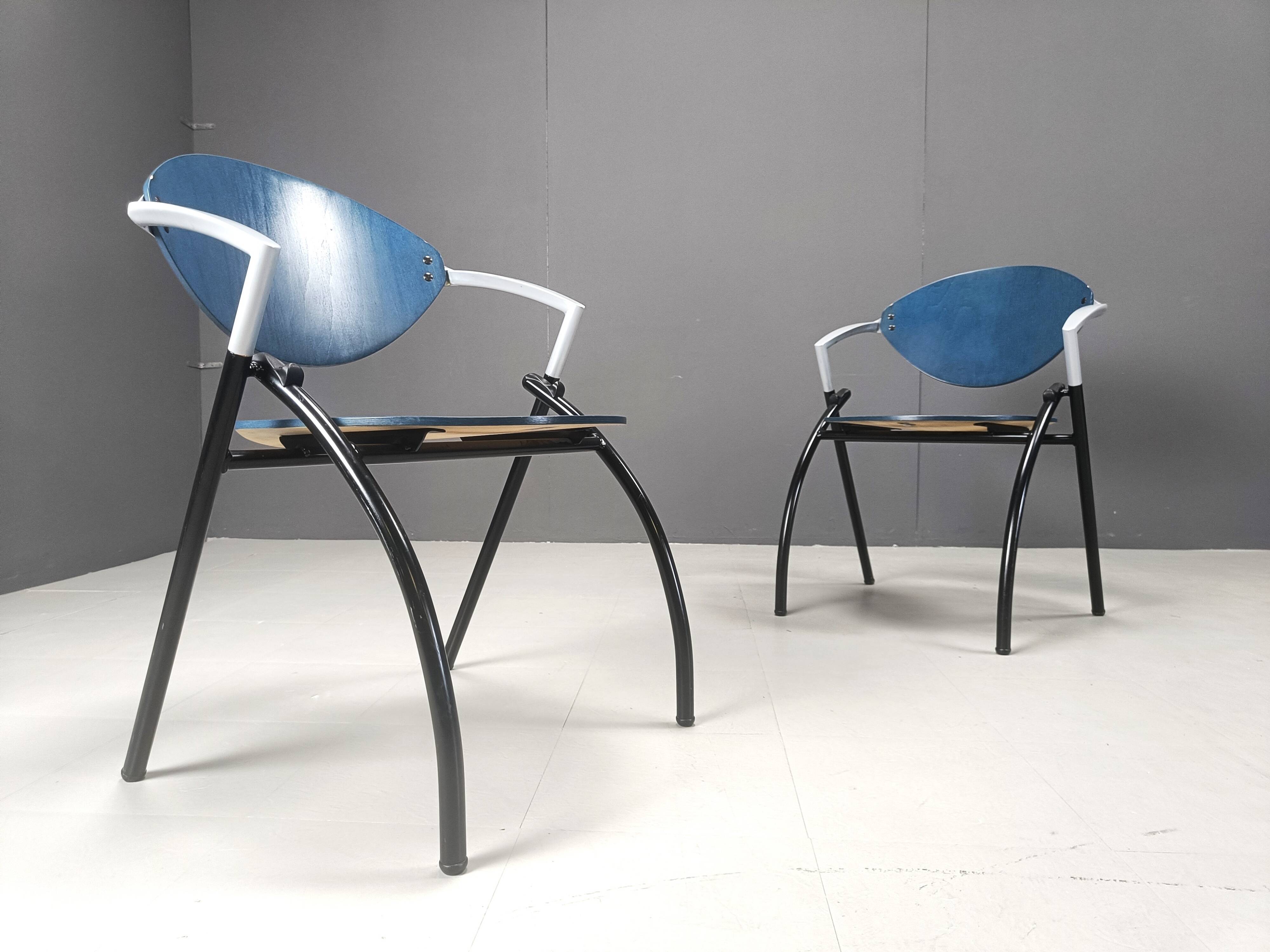 Post modern dining chairs, 1990s