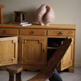Rustic tribal Lobi chair from West Africa, Burkina Faso, Wabi Sabi, 1940s.