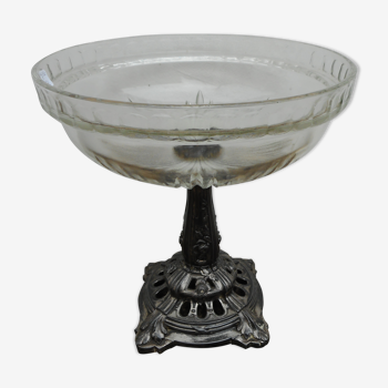 Coupe verre sur pied métal