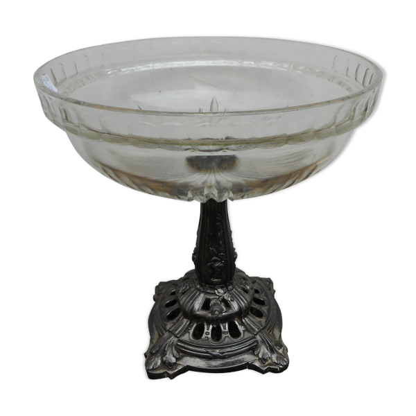 Coupe verre sur pied métal