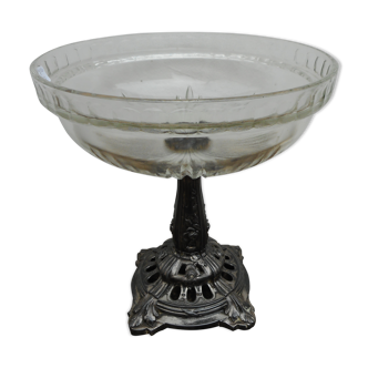 Coupe verre sur pied métal