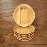 Set of 6 Salins asparagus plates