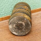 Art deco candle holder in turned wood