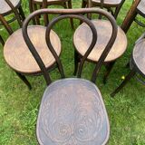Set of 8 mismatched bistro chairs