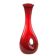 Mid-century modern vase, red glass, Poland, 1970s