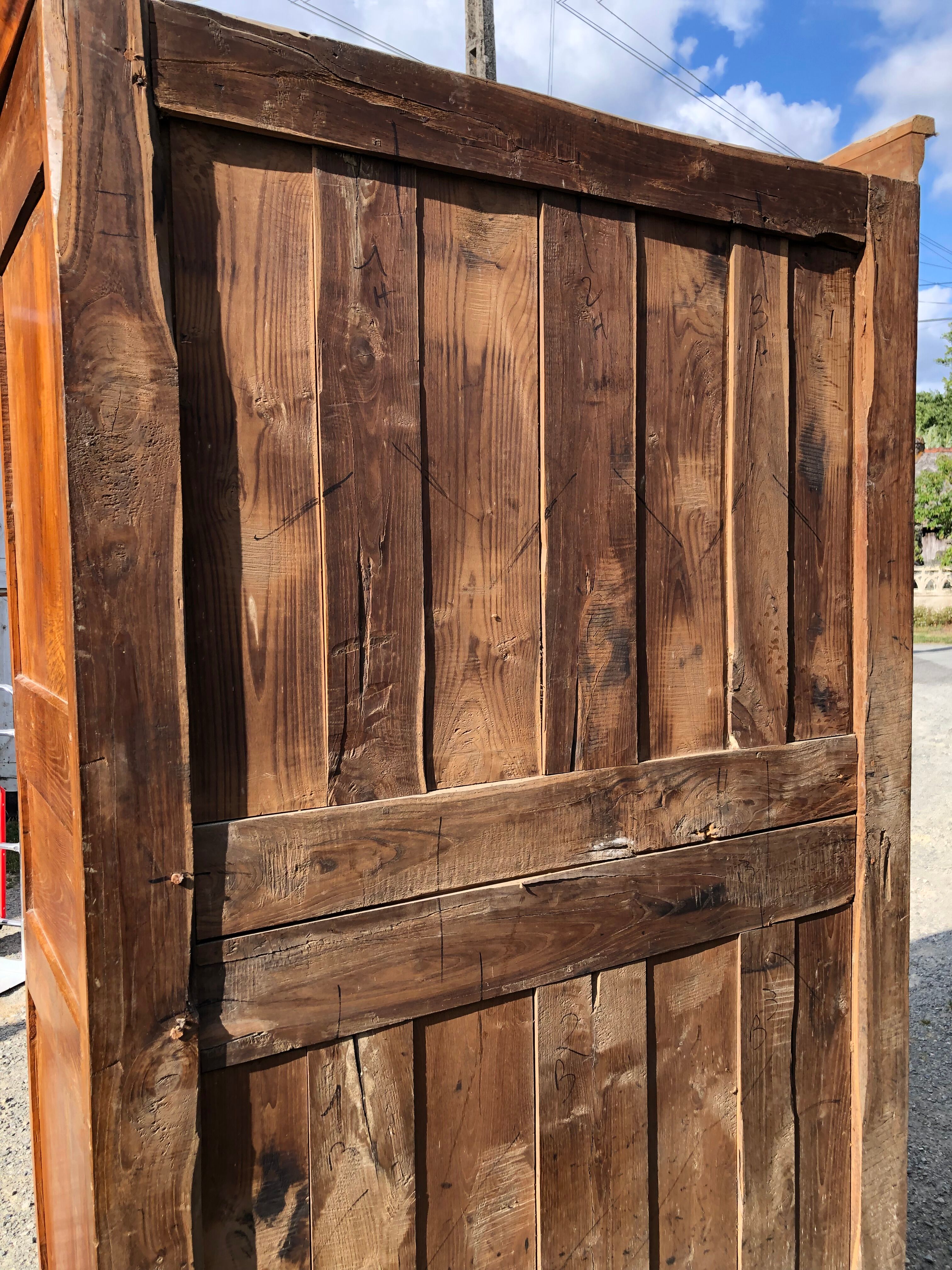 Louis XV style cherry wood cabinet late 19th century