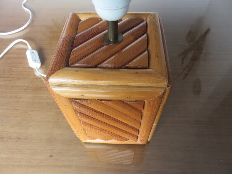 Bamboo lamp 70s 80s