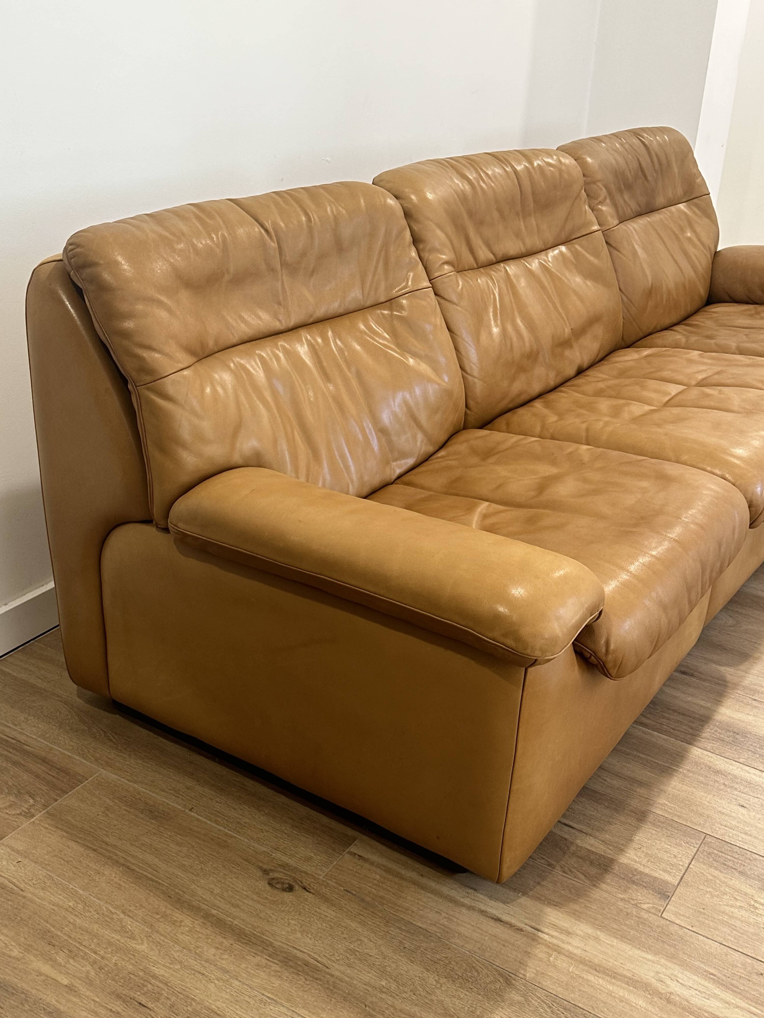 De Sede Leather Sofa Switzerland 1980s
